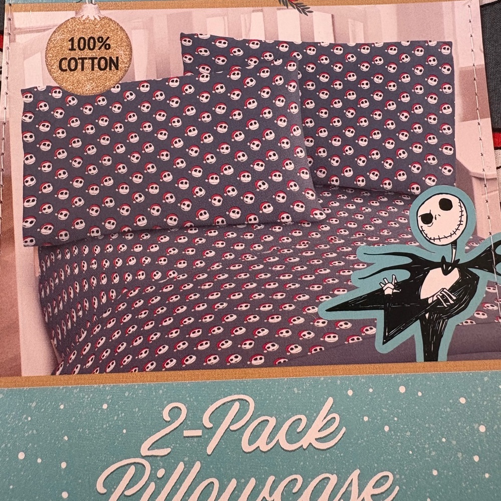 NWT Nightmare Before Christmas Pillowcase Set